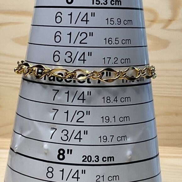 Ann Klein Gold-Tone Link Bracelet With Lobster Clasp & Logo Charm - Picture 3 of 3